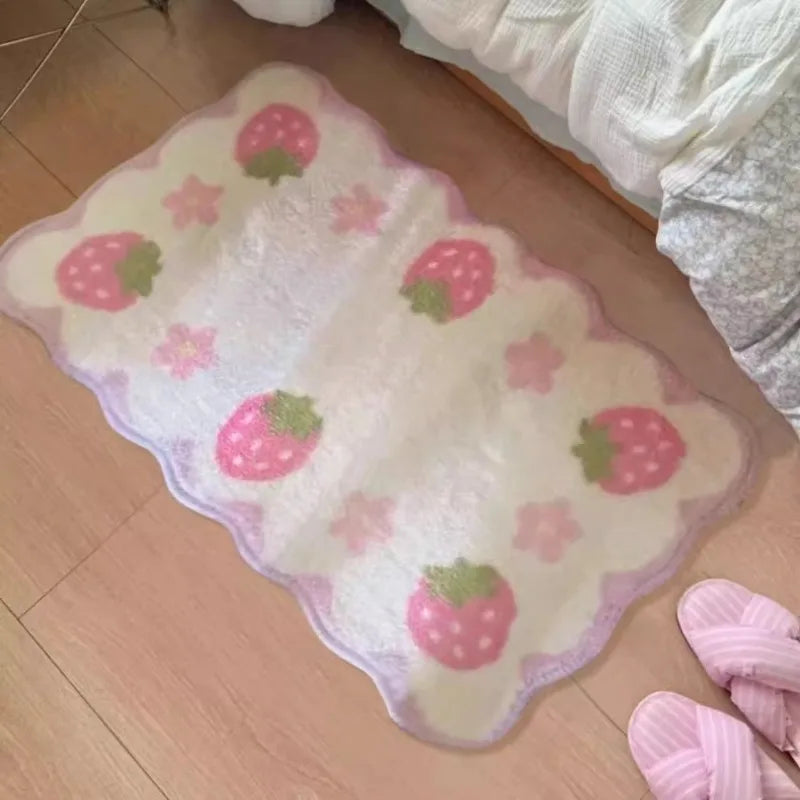 Retro Strawberry Floor Mat