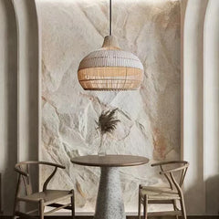 Rattan Weave Pendant Chandelier