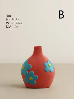 Morandi Glazed Ceramic Vase