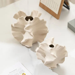 Wavy Petal Ceramic Vase