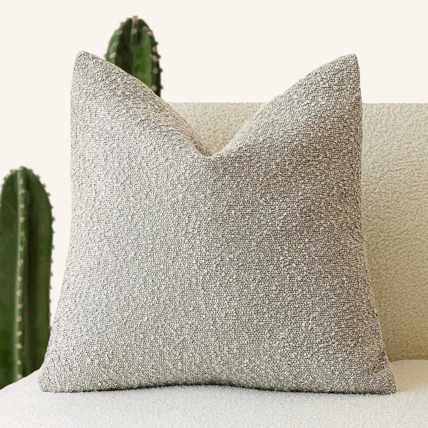 Boucle Throw Pillow Cover 18x18