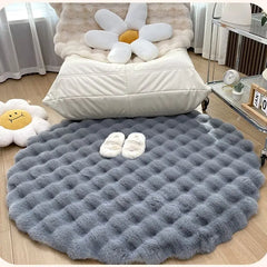 Round Plush Floor Rug