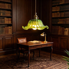 Vintage Petal Glass Pendant Light