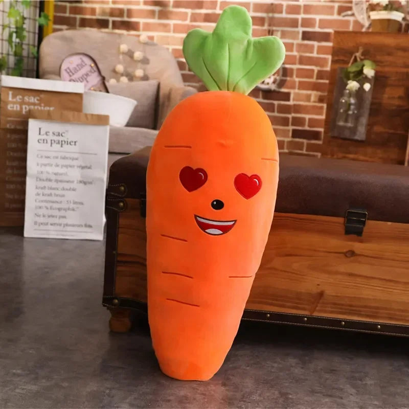 Long Carrot Plush Throw Pillow