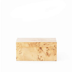 Solid Burl Wood Keepsake Box