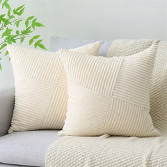 Striped Corduroy Cushion Cover