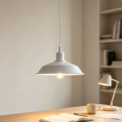 White Dome Pendant Light