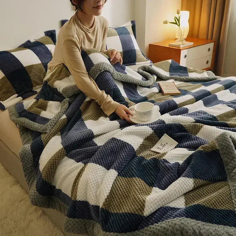 Chunky Chenille Knit Throw Blanket