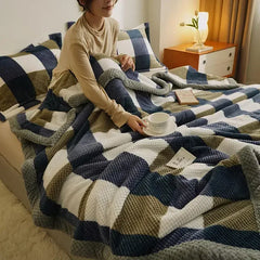 Chunky Chenille Knit Throw Blanket