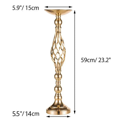 Twisted Gold Candle Holder