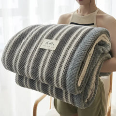 Chunky Chenille Knit Throw Blanket