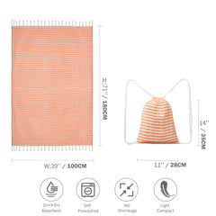 Turkish Cotton Striped Spa Bath Towel