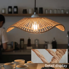 Ruffled Vine Woven Lampshade