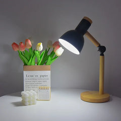 Adjustable Wood Desk Lamp
