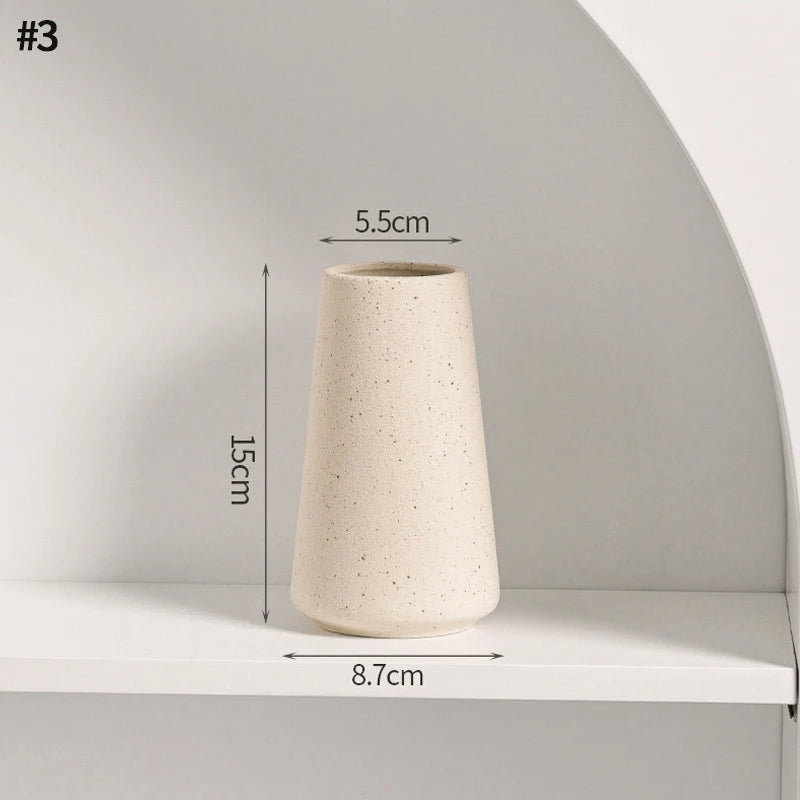 Nordic White Ceramic Flower Vase