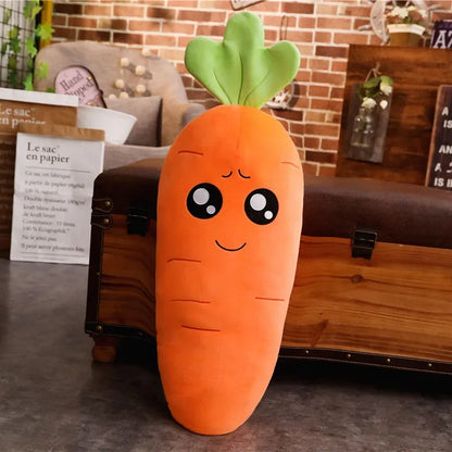 Long Carrot Plush Throw Pillow