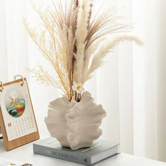Wavy Petal Ceramic Vase