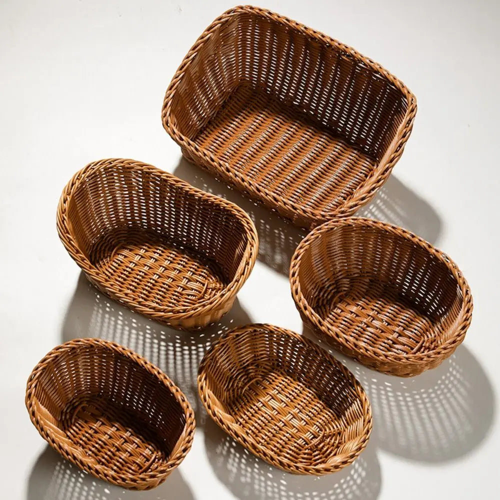 Handwoven Rattan Serving Baskets