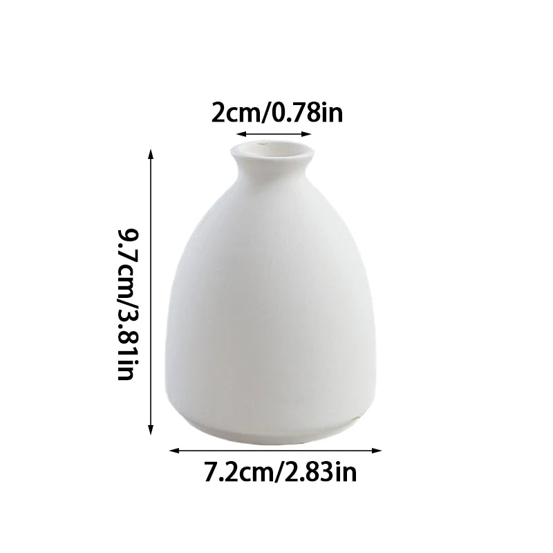 Nordic White Mini Ceramic Vase