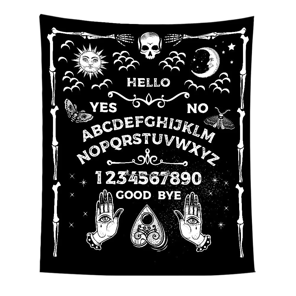 Star and Moon Embroidered Tapestry