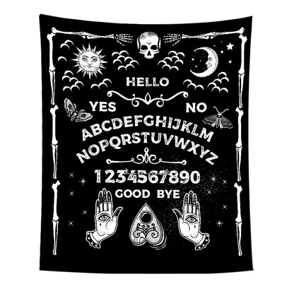 Star and Moon Embroidered Tapestry