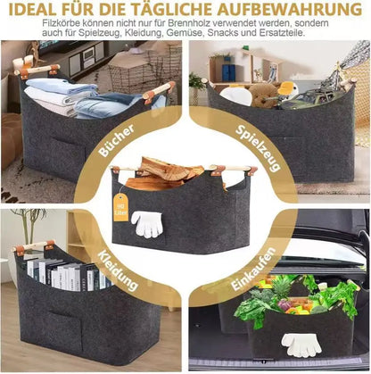 Extra Large Foldable Felt Storage Basket