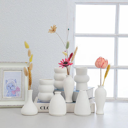 Nordic White Mini Ceramic Vase