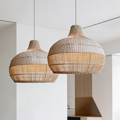 Rattan Weave Pendant Chandelier