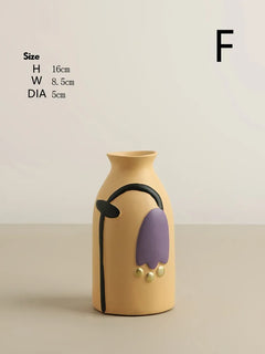 Morandi Glazed Ceramic Vase