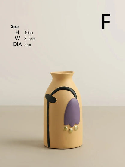 Morandi Glazed Ceramic Vase