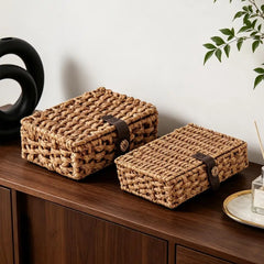 Wicker Basket Leather Strap