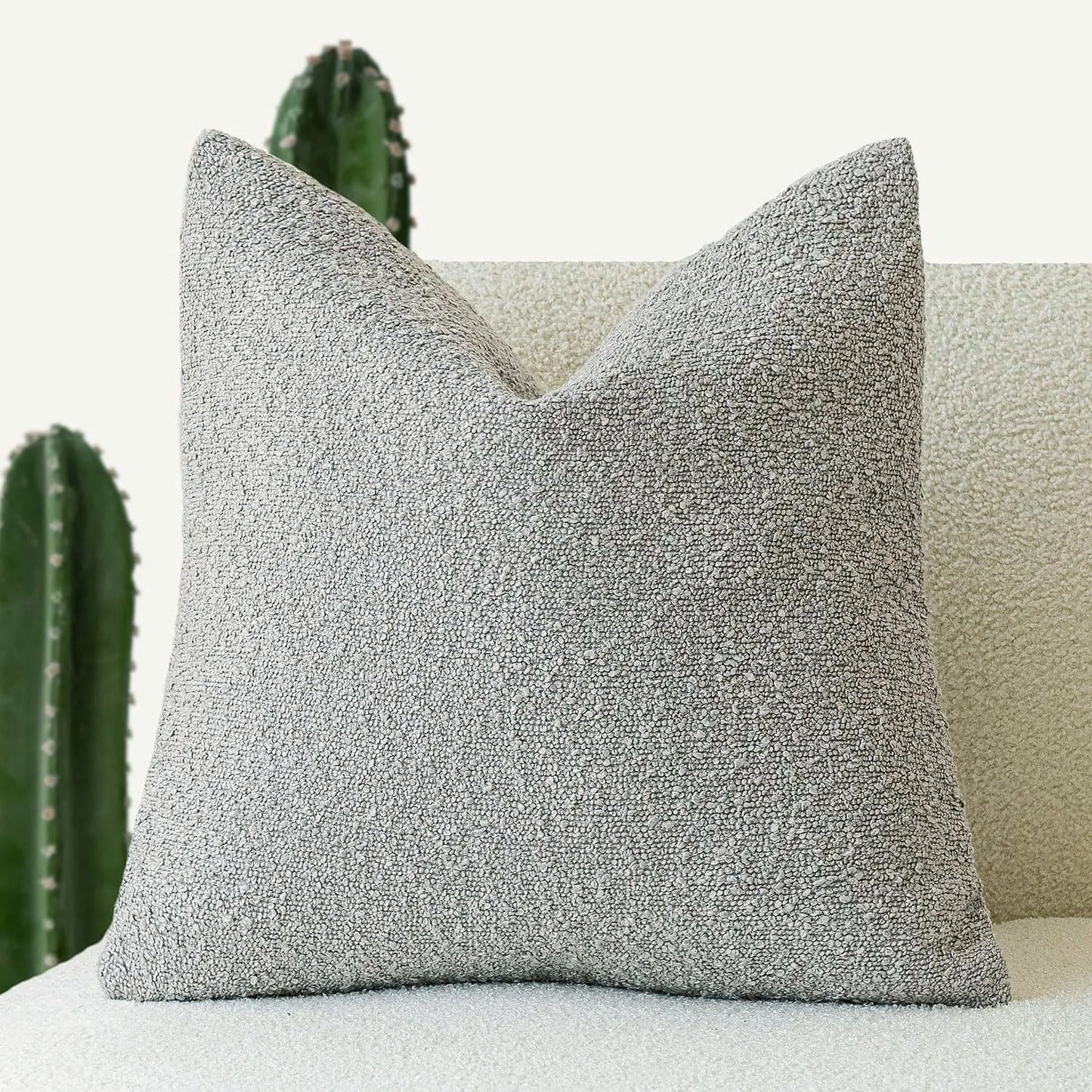 Boucle Throw Pillow Cover 18x18
