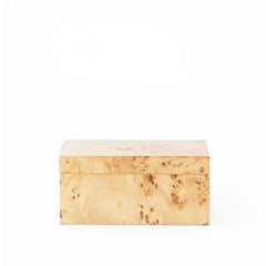 Solid Burl Wood Keepsake Box