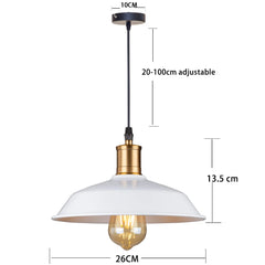 White Dome Pendant Light
