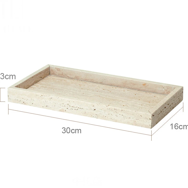 Travertine Marble Vanity Tray