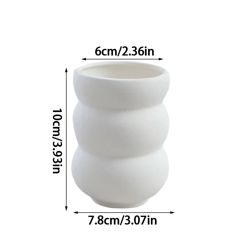 Nordic White Mini Ceramic Vase
