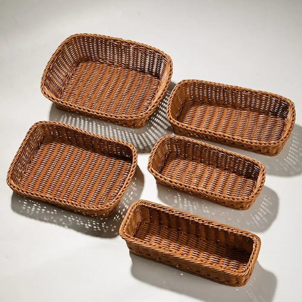 Handwoven Rattan Serving Baskets