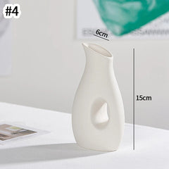 Nordic White Ceramic Flower Vase