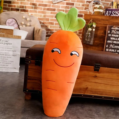Long Carrot Plush Throw Pillow