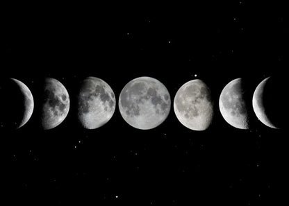 Moon Phase Canvas Wall Art Prints