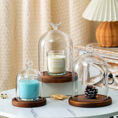 Glass Dome Candle Holder