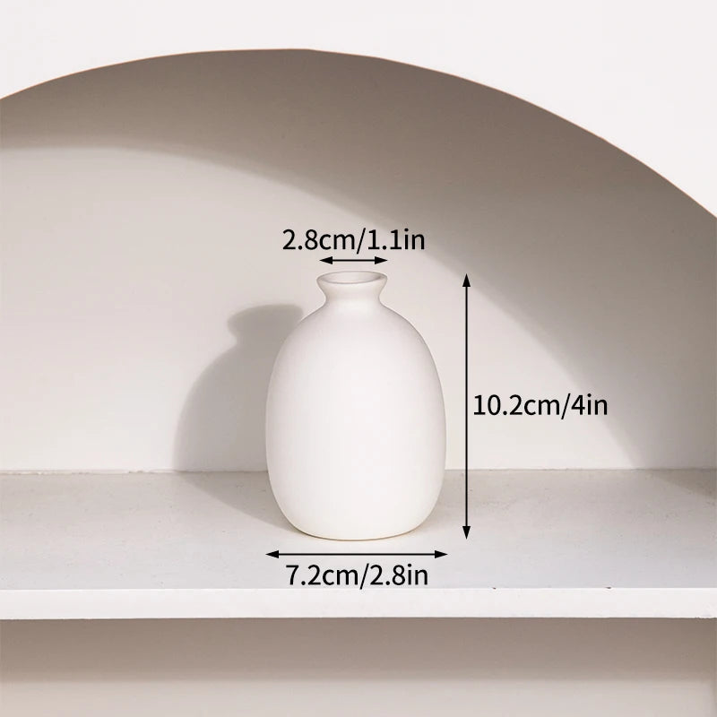 Nordic White Ceramic Flower Vase
