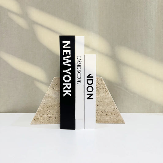 Natural Marble Stone Bookends (Set of 2)