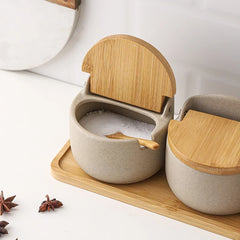 Japanese Ceramic Seasoning Jar Set