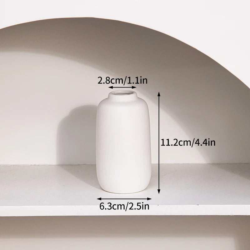Nordic White Ceramic Flower Vase
