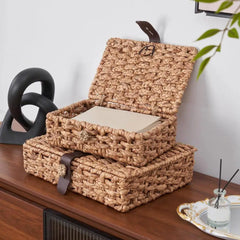 Wicker Basket Leather Strap