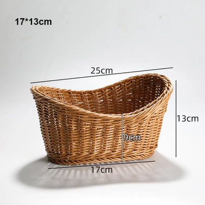 Handwoven Rattan Serving Baskets