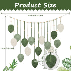 Boho Leaf Macrame Wall Hanging