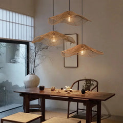Straw Hat Rattan Pendant
