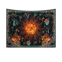 Star and Moon Embroidered Tapestry